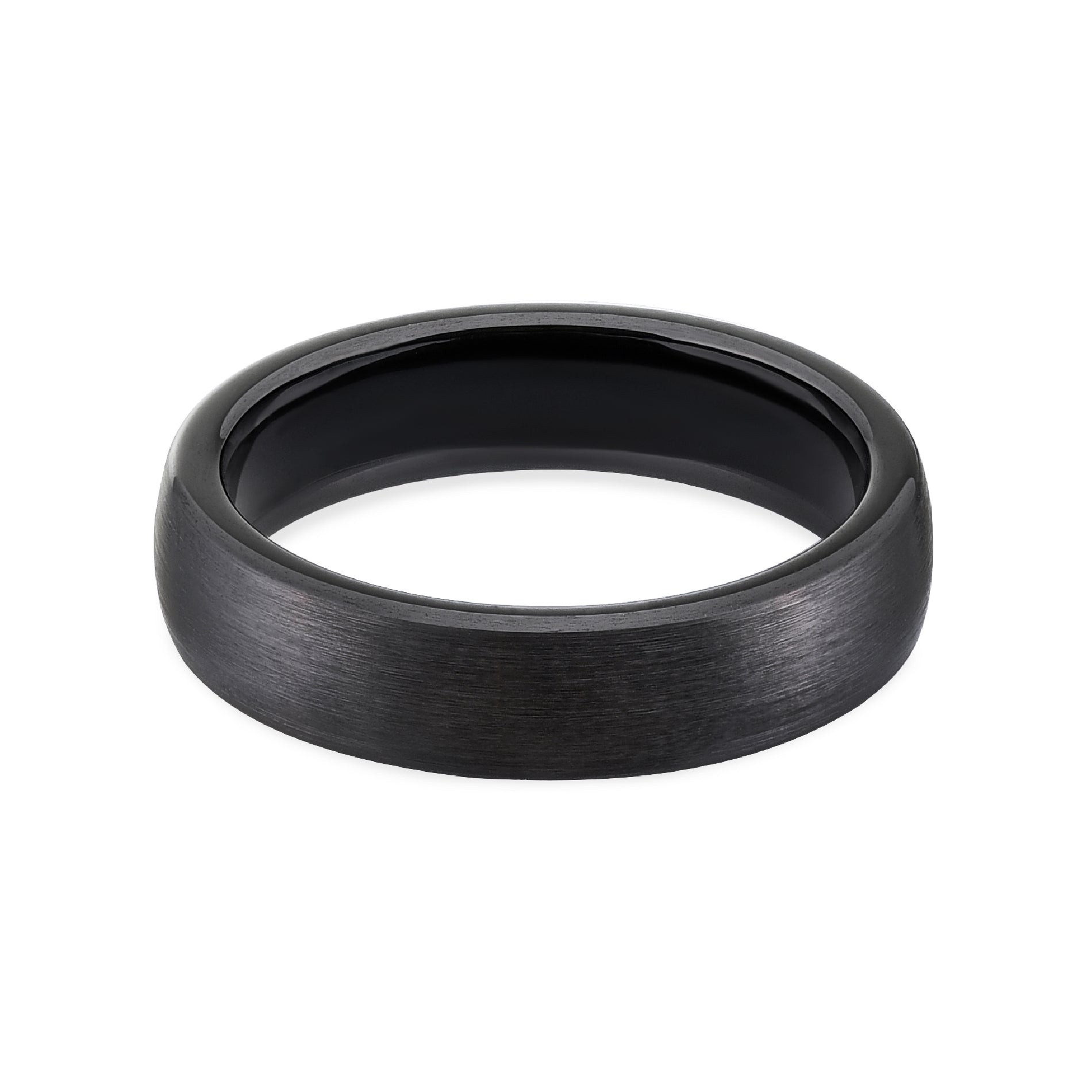 Anello Largo In Acciaio Inossidabile Nero – Lucidato A Specchio – Larghezza 10 Mm – Unisex – Misure 19-32