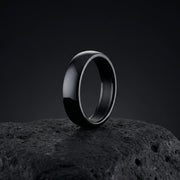 Anello in ceramica lucida - Nero