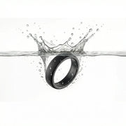 Anello in ceramica opaca "sabbiata" - Nero