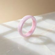 Anello in ceramica lucida - Rosa